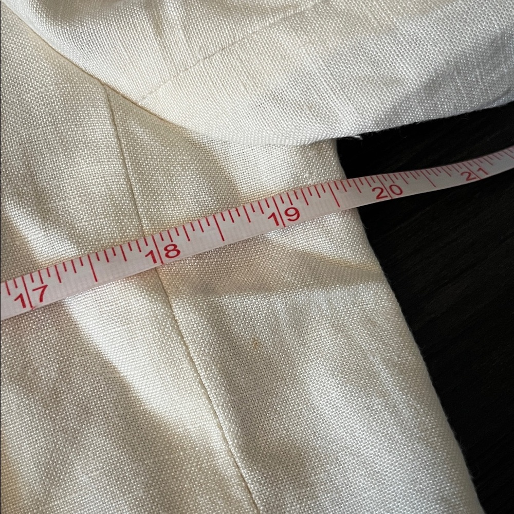 Harve Benard White Linen Open Front Blazer - Picture 9 of 11
